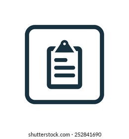 list icon Rounded squares button, on white background 