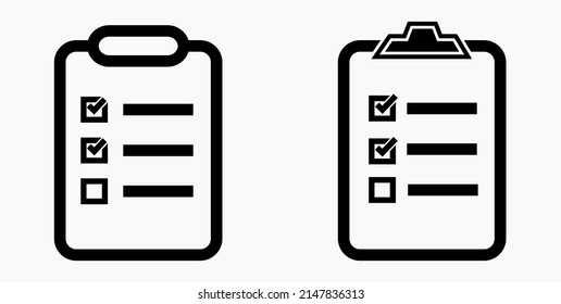 List icon. Routine sign. Recipe icon. To-do list Document. Vector icon.