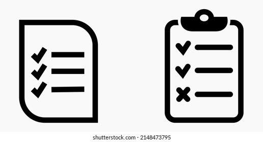 List icon. Routine sign. Recipe icon. To-do list. Document. Vector icon.