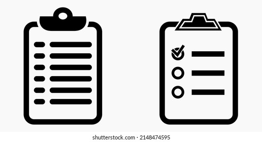 List icon. Routine sign. Recipe icon. To-do list. Document. Vector icon.