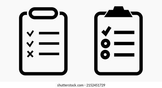 List icon. Routine sign. Recipe icon. To-do list. Document. Vector icon.