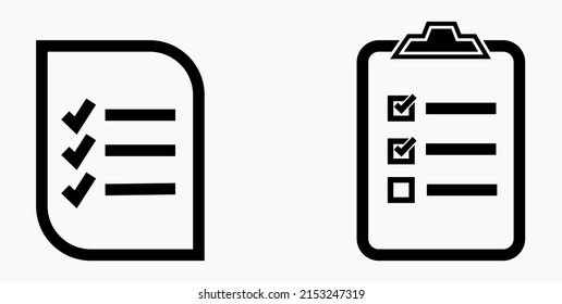 List icon. Routine sign. Recipe icon. To-do list. Document. Vector icon.