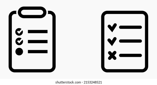 List icon. Routine sign. Recipe icon. To-do list. Document. Vector icon.