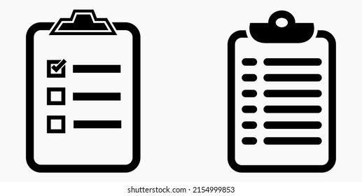 List icon. Routine sign. Recipe icon. To-do list. Document. Vector icon.