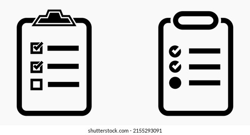 List icon. Routine sign. Recipe icon. To-do list. Document. Vector icon.