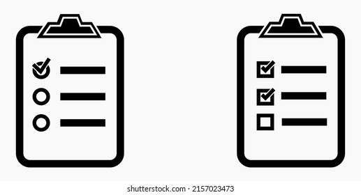 List icon. Routine sign. Recipe icon. To-do list. Document. Vector icon.