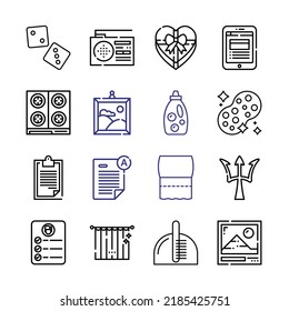 list Icon Set with line icons. Modern Thin Line Style. Suitable for Web and Mobile Icon. Vector illustration EPS 10.