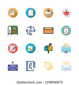 list icon set. vector set about clipboard, note, upermarket and notes icons set.