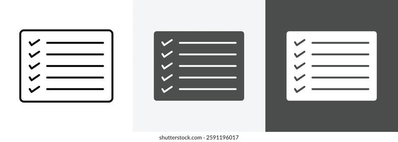 List icon set vector art