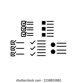 List Icon Set Vector Symbol Design Illustration