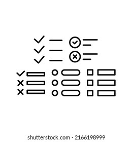 Ilustración de diseño de símbolo del vector conjunto de iconos de lista