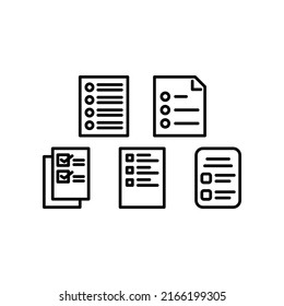 Illustration zum Design von Vektorsymbolen auflisten