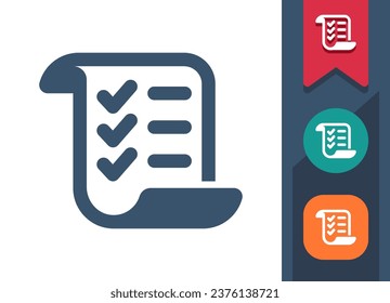 List Icon. Shopping List, Checklist, Document. Professional, pixel perfect vector icon.