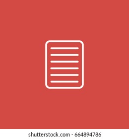 list icon. sign design. red background