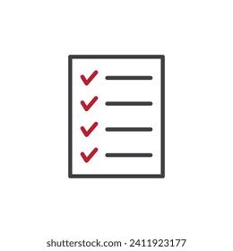 list icon. sign for mobile concept and web design. outline vector icon. symbol, logo illustration. vector graphics.