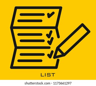 List icon signs