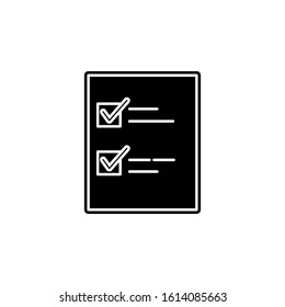List icon. Simple glyph, flat vector of global logistics icons for ui and ux, website or mobile application