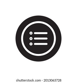 list icon solid style vector for your web, mobile app logo UI design