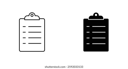 List icon symbol collection on white background.