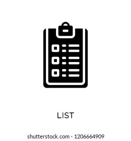 List icon. List symbol design from Time managemnet collection.