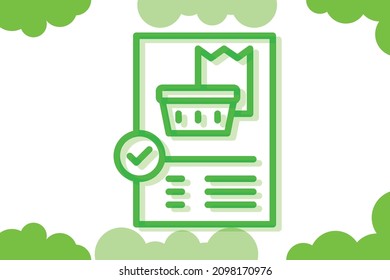 List icon symbol sign from modern grocery collection for mobile concept and web apps design. Food, shopping and market related vector line icons. 