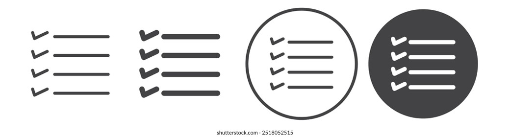 Listensymbol, dünne Liniendiagramm