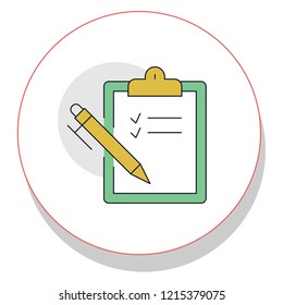 a list icon trendy icon on white background for web graphic
