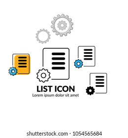 List icon vector.Can be used as icon or logo for websites, applications, mobile and UI design, vector illustration