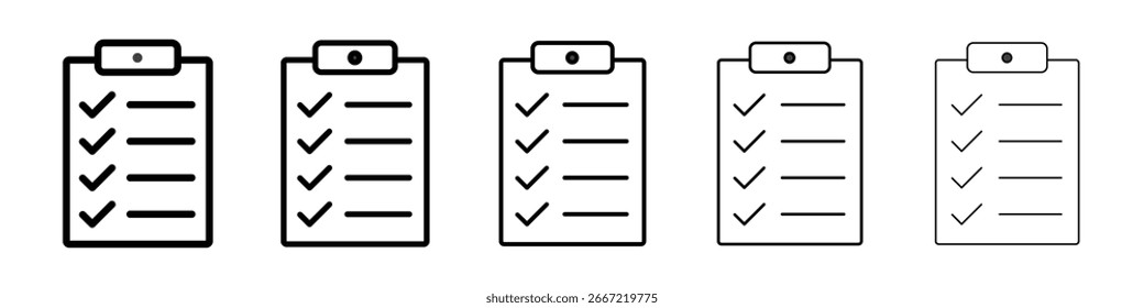 Coleção de vetores de ícone de lista. EPS 10
