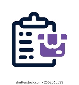 list icon. vector dual tone icon for your website, mobile, presentation, and logo design.