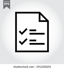 Vector de icono de lista. Ilustración vectorial Eps10.