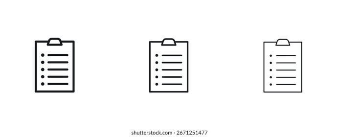 List icon vector illustration eps. Vector outline illustrations