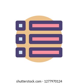 List Icon Vector Illustration in Filled Style for Any Purpose