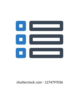 List Icon Vector Illustration in Line Style for Any Purpose