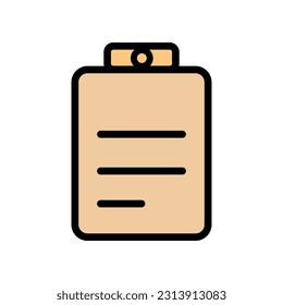 List Icon Vector Illustration. List Lineal Color Icon
