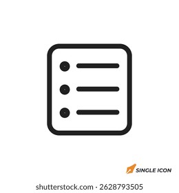 list icon vector illustration. list symbol isolated on white background