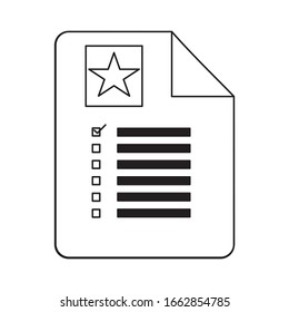 list icon vector ilustration Clipboard icon in modern line style