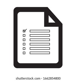 Icono de lista Ilustración vectorial Icono del Portapapeles en estilo de línea moderno