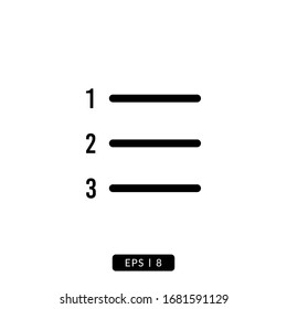 List Icon Vector - Line