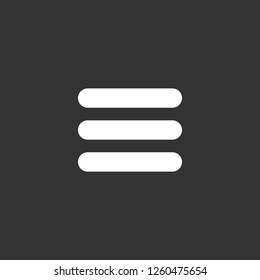 list icon vector. list sign on black background. list icon for web and app