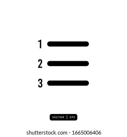 List Icon Vector - Sign or Symbol