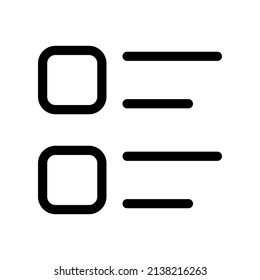 List Icon Vector Symbol Design Illustration