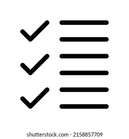 List Icon Vector Symbol Design Illustration