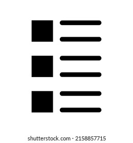 List Icon Vector Symbol Design Illustration