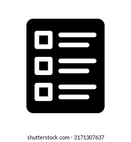 List Icon Vector Symbol Design Illustration