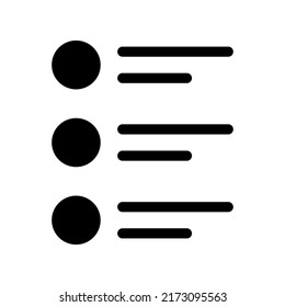 Ilustración de diseño de símbolos vectores de iconos de lista