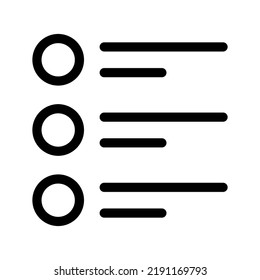 List Icon Vector Symbol Design Illustration