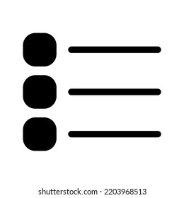 List Icon Vector Symbol Design Illustration