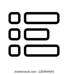 List Icon Vector Symbol Design Illustration