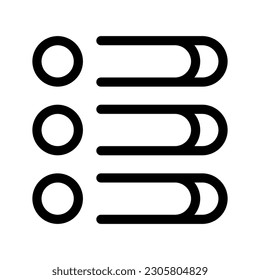 Ilustración de diseño de símbolos vectores de iconos de lista